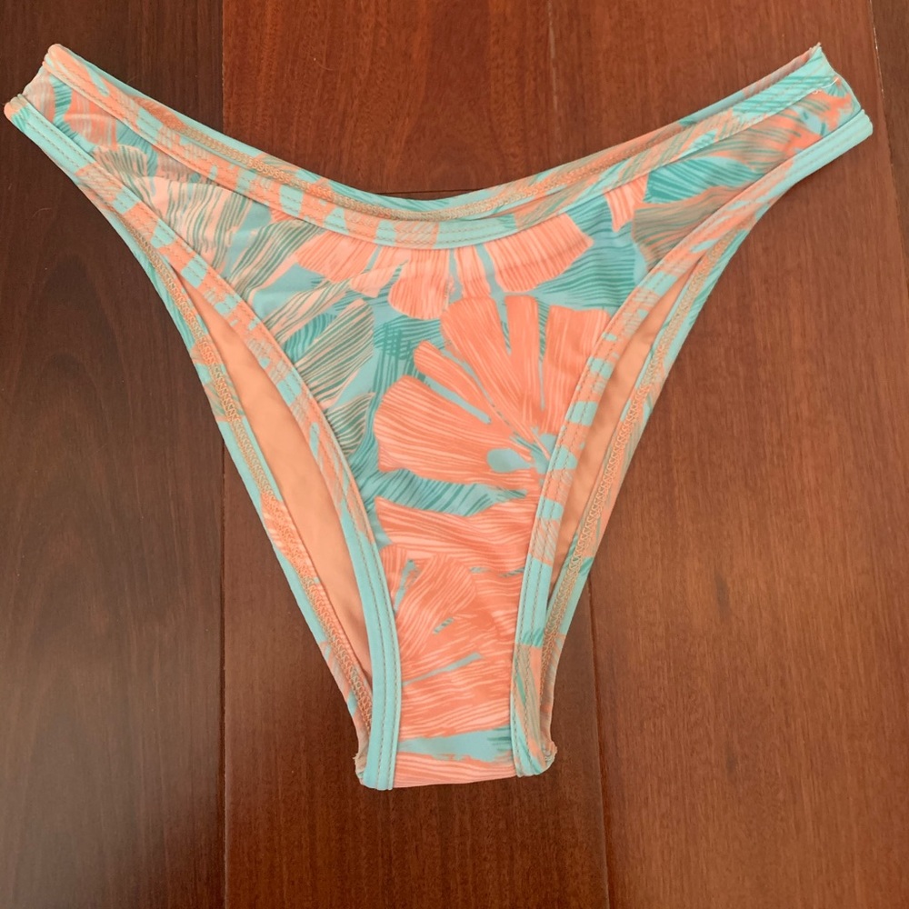 l*space pink and teal bikini bottoms